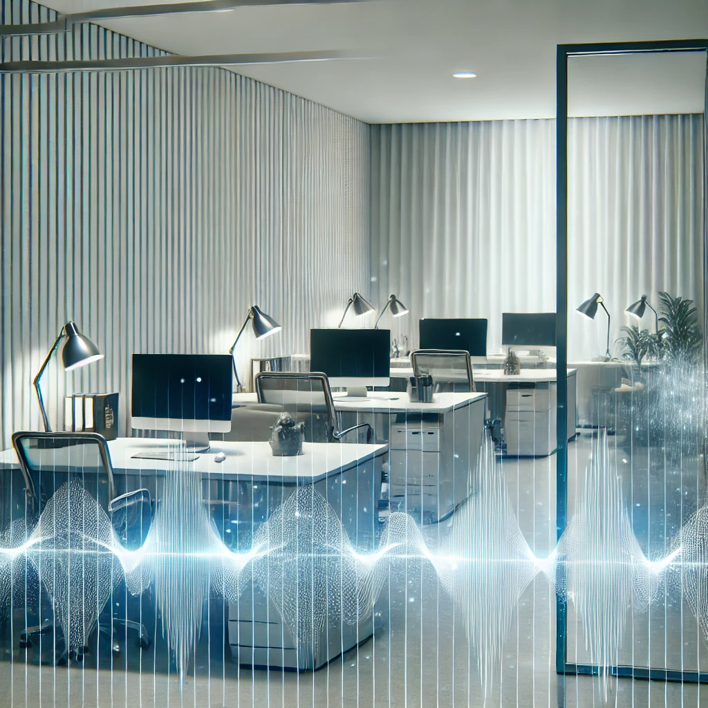 Sound masking system installation in a Minneapolis office